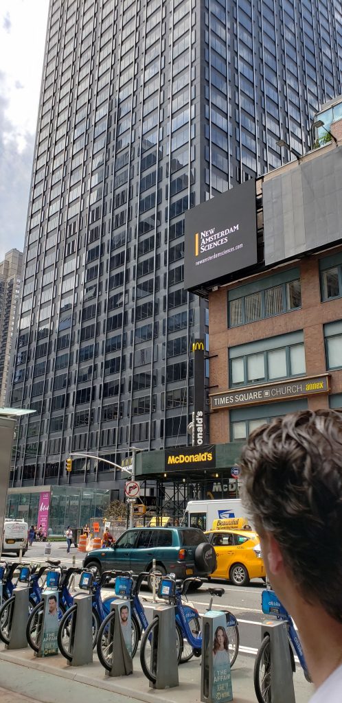 HOLODECK LED display on the Novotel Hotel facade, Times Square, New York