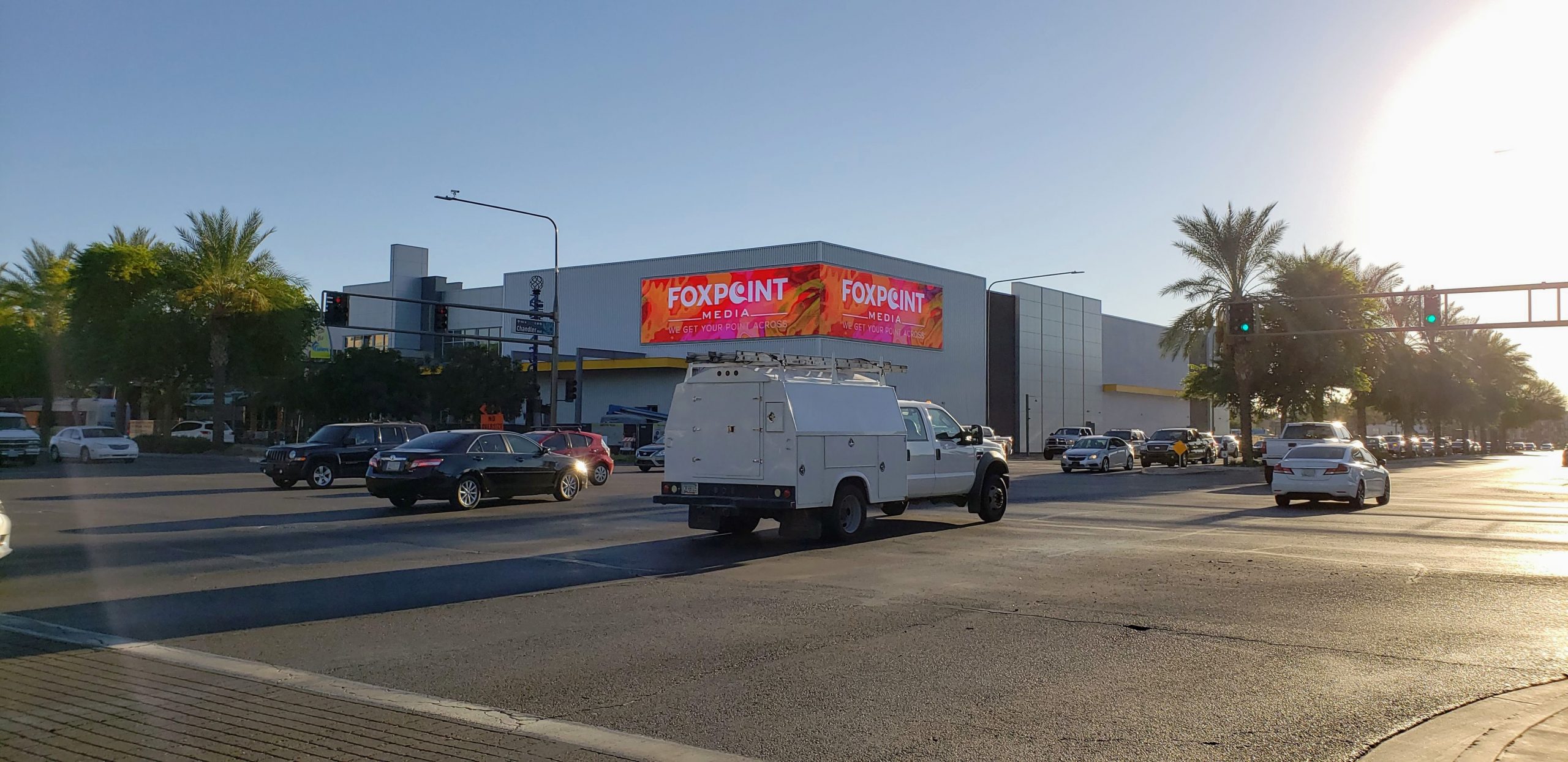 Outdoor LED digital billboard for Flix Entertainment, Chandler, Arizona