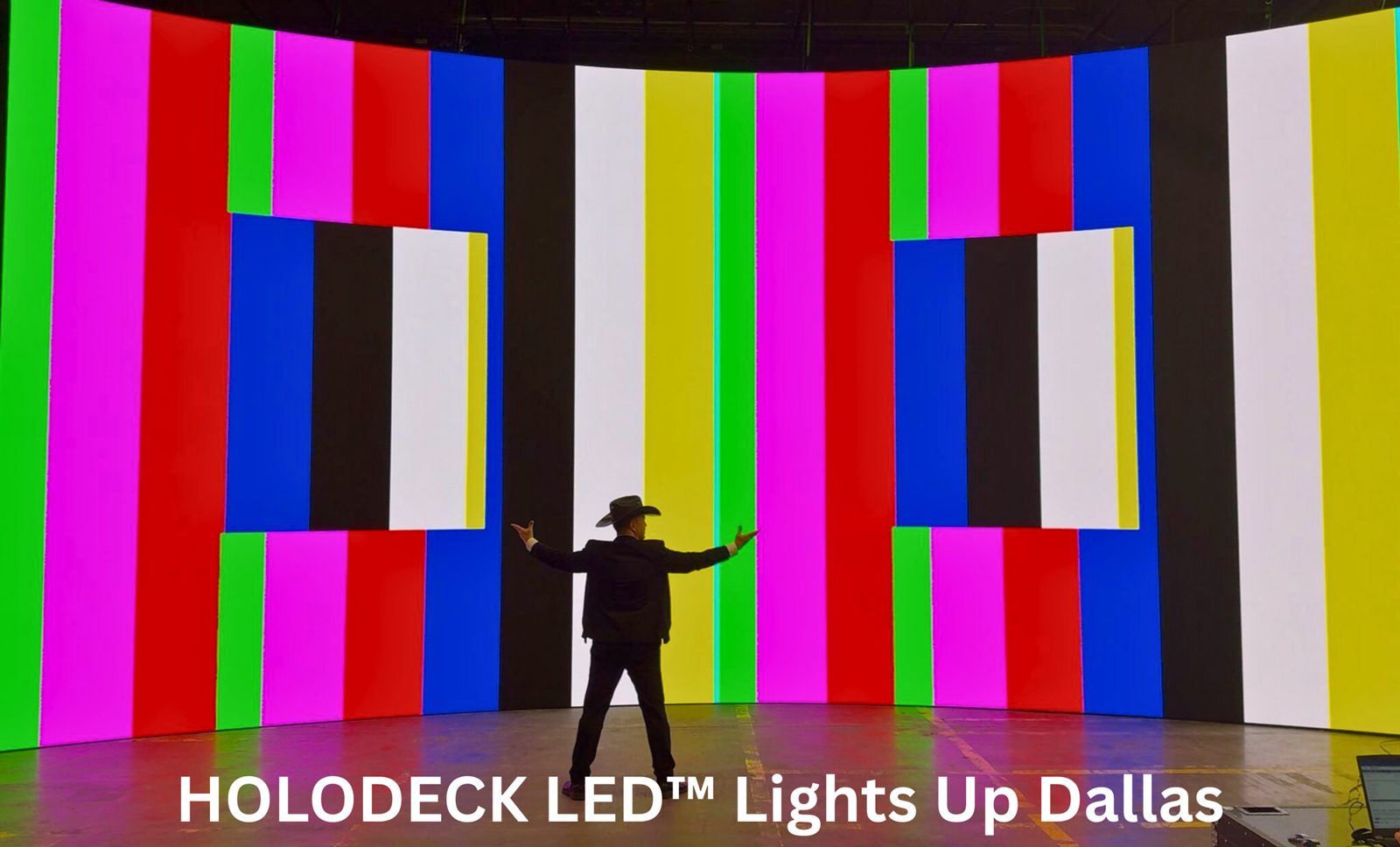 HOLODECK LED curved virtual production volume at South Side Studios, Dallas