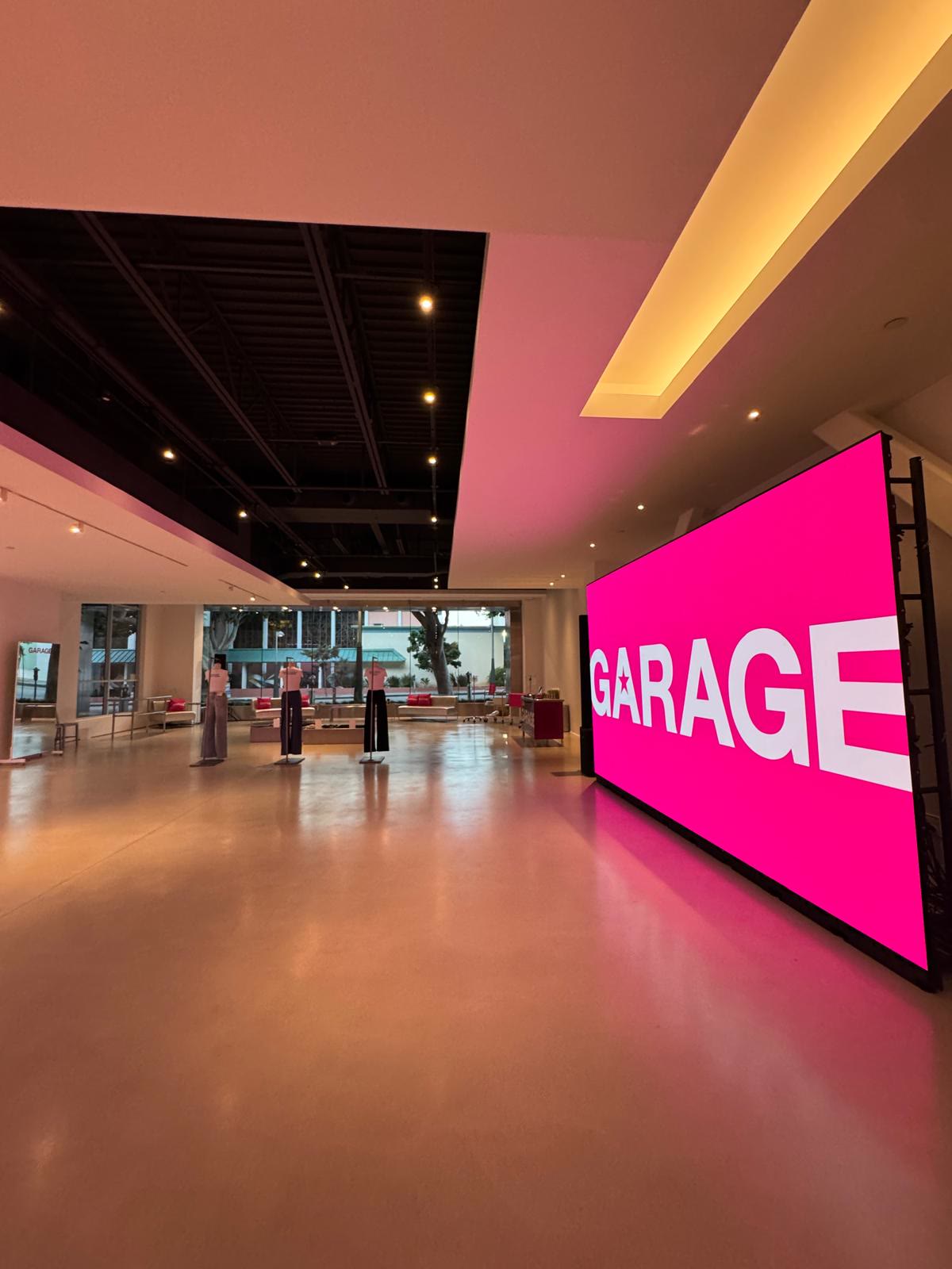 GARAGE brand activation in the HOLODECK LED showroom