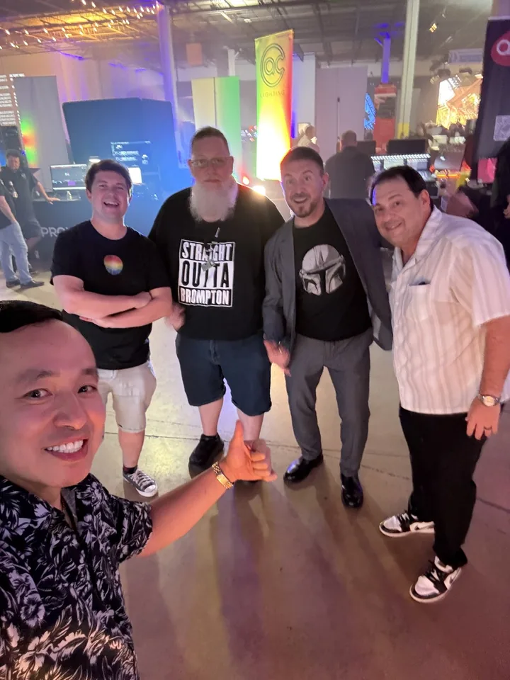 Group of friends at an indoor event